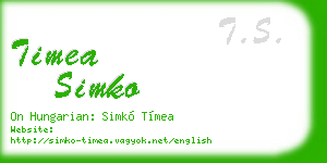 timea simko business card